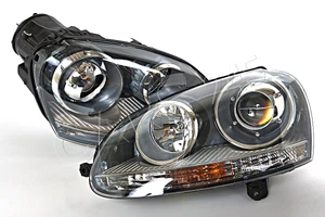 VW GTI Rabbit Jetta 2006-2009 Xenon Headlights Front Lamps PAIR OEM - Picture 1 of 6
