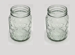 Better Homes and Gardens Clear Pint Mason Canning Jar Set of 2 No Lids - Picture 1 of 8