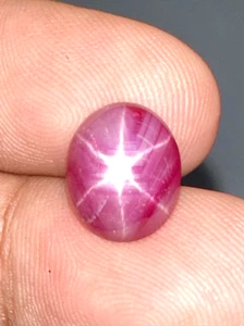 4.13cts Beautiful 6 Ray Star Ruby 100% Natural Gemstone - Picture 1 of 4