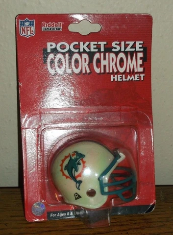 NFL Miami Dolphins 1974 Pin/Mug/Cup/Tie/Pocket Size Color Chrome Helmet Football Cover
