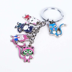 Schlüsselanhänger mit 5 Chibi Figuren Anime für Fairy Tail Fans (Exceed Magier) - Bild 1 von 4