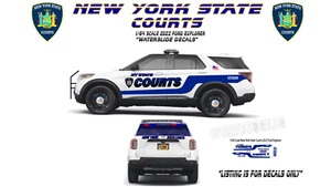 1/64 Scale New York State Court Officer 2022 Ford Explorer Waterslide Decals - Picture 1 of 1