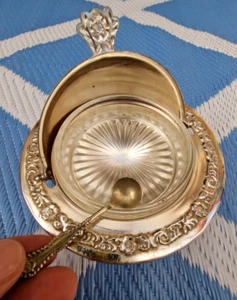 Antique ' Caviar Dish Queen Anne Silver Plate ' Butter Mayell EP ***Complete - Picture 1 of 11