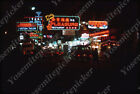 Sl79 Original Slide  1970'S Hong Kong Night View Lighted Signs Cars 751A