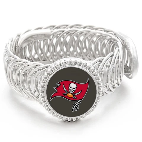 Tampa Bay Buccaneers Football Sterling Silver Mens Womens Bracelet w GiftPk D11 Cover