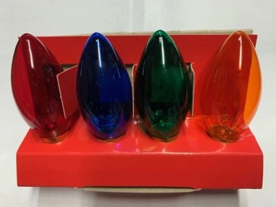 1095A-88 4 pack C9 MULTI TRANSPARENT 7W Christmas Light Bulbs - Pack of 6 - Image 1 of 2