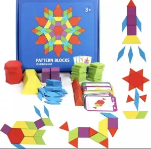 Holzmusterblöcke 155 Stck. Heimschule Pädagogisch Kindergarten STIEL Spielzeug - Bild 1 von 9