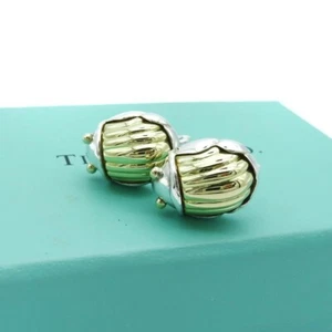 Rare Beauty Tiffany Co. Vintage Tiffany Scarab Silver Yellow Gold Combi Ear - Picture 1 of 5