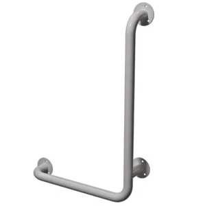 Winkelgriff 100/40 cm für barrierefreies Bad rechts montierbar weiß DN32 mm - Bild 1 von 6
