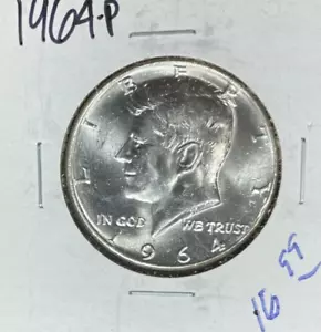 1964 KENNEDY SILVER HALF DOLLAR ~ BU ~NICE COIN~ - Picture 1 of 2