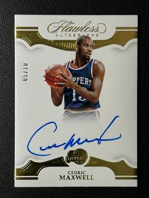 2018 Panini Flawless Cedric Maxwell Auto Gold 05/10#Z - Image 1 of 2