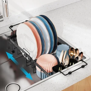 Small Sink Dish Drying Rack, Capacity Expandable Narrow Dish Drainer for RV K... - Picture 1 of 8