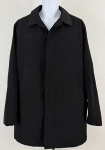 JOS A. BANK Black Weatherproof Removable Insulation Car Length Raincoat Sz 46R - Picture 1 of 8