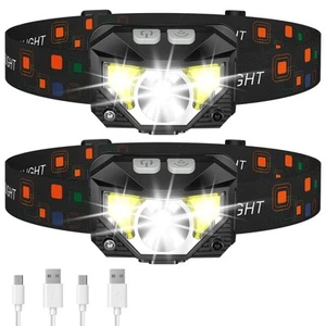 Stirnlampe Taschenlampe, 1200 Lumen Ultraleicht Helle LED Wiederaufladbare Stirnlampe... - Bild 1 von 6