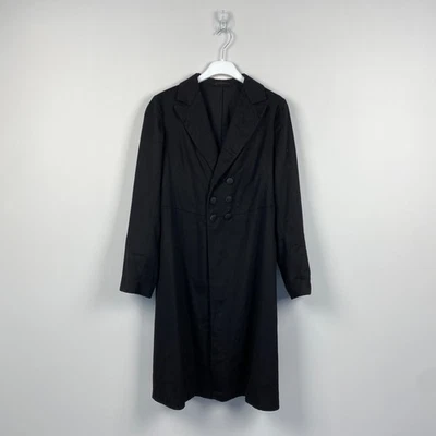 Старинный 1910-х черный шерсти официальный пальто мужской размер S - Изображение 1 из 4