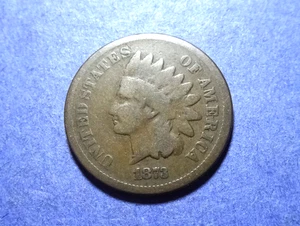 1873 Open 3 Indian Cent Good - Picture 1 of 2