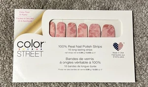 Blushing Rose Quartz Color Street Nail Polish Stickers 16 Strips Easy Manicure - Picture 1 of 2