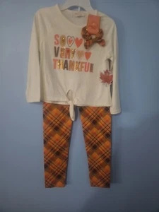 Girl's Outfit Size 7 Between So Very Thankful - Picture 1 of 2