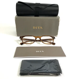 Dita Eyeglasses Frames STRANGER DRX-2079-C-AMB-51 Striped Brown Square 51-21-145 - Picture 1 of 14