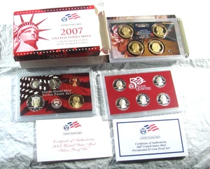 2007-S== U. S. Mint==14 Coin Silver Proof Set=Boxed/COA==3 DAY AUCTION**L2 - Picture 1 of 2