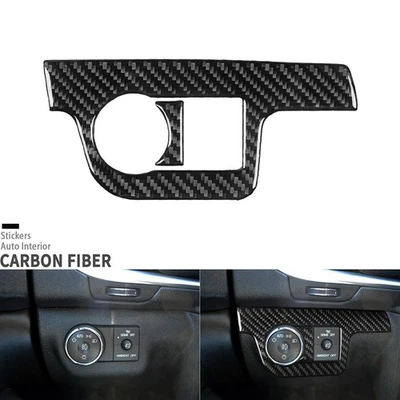 Cubierta de interruptor de faro de tablero de fibra de carbono real para Chevrolet Traverse 13-17 Foto 1 de 4