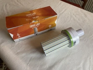 100WATT LED CORN LIGHT ~ GES E40 ~ CORN BULB ~ 6K Replaces SON/MH Lamp NEW BNIB - Picture 1 of 5