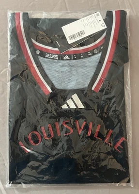 Camiseta negra rara Adidas Louisville Cardinals equipo de baloncesto muestra NUEVA mediana Foto 1 de 4
