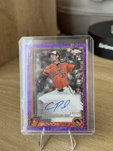 2025 Topps Chrome /299 Purple Speckle Auto Cade Povich RC Baltimore Orioles - Picture 1 of 2