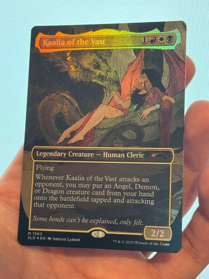 1X FOIL Kaalia of the Vast BORDERLESS MINT MTG Magic Secret Lair Tragic Romance - Image 1 of 4