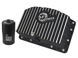 AFE Pro Series Engine Oil Pan Black w/Machined Fins; 11-16 Ford Powerstroke V8-6 - Picture 1 of 9