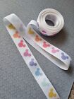 1 yard ribbon Disney Mickey Mouse Pastel Colours Rainbow Colour Mouse Heads 