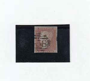 Estampilla roja de 1 centavo de colección continental filatélica GB3 1841 usada en muy buen estado 85 NG - Imagen 1 de 4