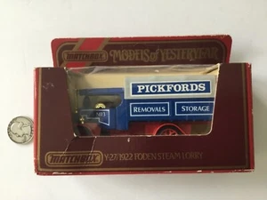 VTG MATCHBOX MODEL TRUCK Y-27/1922 FODEN STEAM LORRY 1984 NEW NOS ENGLAND YESTER - Picture 1 of 5