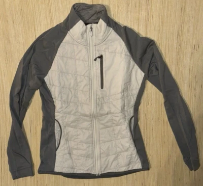 Jaqueta atlética Smartwool PHD lã merino isolada feminina tamanho grande FALHAS!! - Imagem 1 de 4