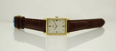 Vintage Omega Gold Filled 24mm Tank Men's Classic Watch W/ Brown Band H5328B - Image 1 of 4