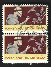 Scott# 2023 20c St. Francis of Assisi V. Pair with CDS Cancel ~ (A-2)