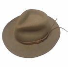 Outback Tan 100% Wool Felt Hat Usa Size M Leather Band Western Country Australia
