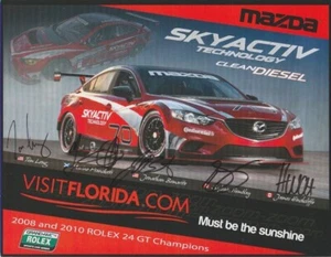 2013 SpeedSource #70 Mazda6 GX signed Rolex 24 Grand Am postcard HINCHCLIFFE - Picture 1 of 2