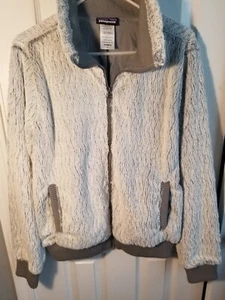Chaqueta Patagonia Los Gatos para mujer talla L gris cremallera completa polar peluche peludo - Imagen 1 de 8