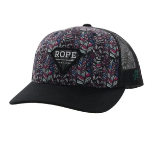 Hooey® Ladies Rope Like A Girl Black Trucker Cap 2149T-BLBK - Picture 1 of 1