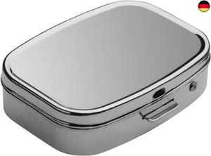 Tablettenbox Reise Pillendose klein mit zwei separaten Fächern zur Medikamenten  - Bild 1 von 2