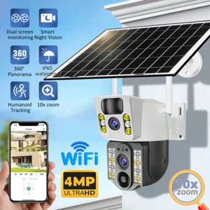Solar Security IP Camera Battery Powered Outdoor Wireless WiFi CCTV PTZ Camera - Picture 1 of 13