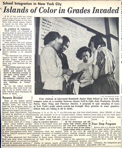 1957 Newspaper Page - Islands of Color, School Integration in New York City - Picture 1 of 2