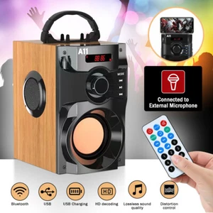 Portable Bluetooth Speaker PA System Bass Subwoofer AUX/TF/USB/FM Radio & Remote - Picture 1 of 10