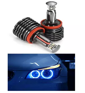 Fit BMW Canbus No Error Angel Eye E92 H8 HALO RING 20W LED Blue Light Bulbs A1 - Picture 1 of 4