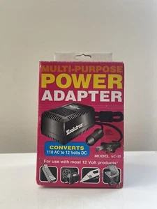 KOOLATRON MODEL AC-15 MULTI-PURPOSE POWER ADAPTER, Converts 110 VAC to 12 VDC - Picture 1 of 6