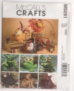 McCalls Crafts Sewing Pattern M5291 Animal Sewing Caddies UNCUT - Picture 1 of 5