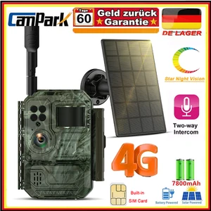 4G Solar Jagdkamera Wildkamera Kamera Nachtsicht Überwachungskamera mit EU SIM - Bild 1 von 8