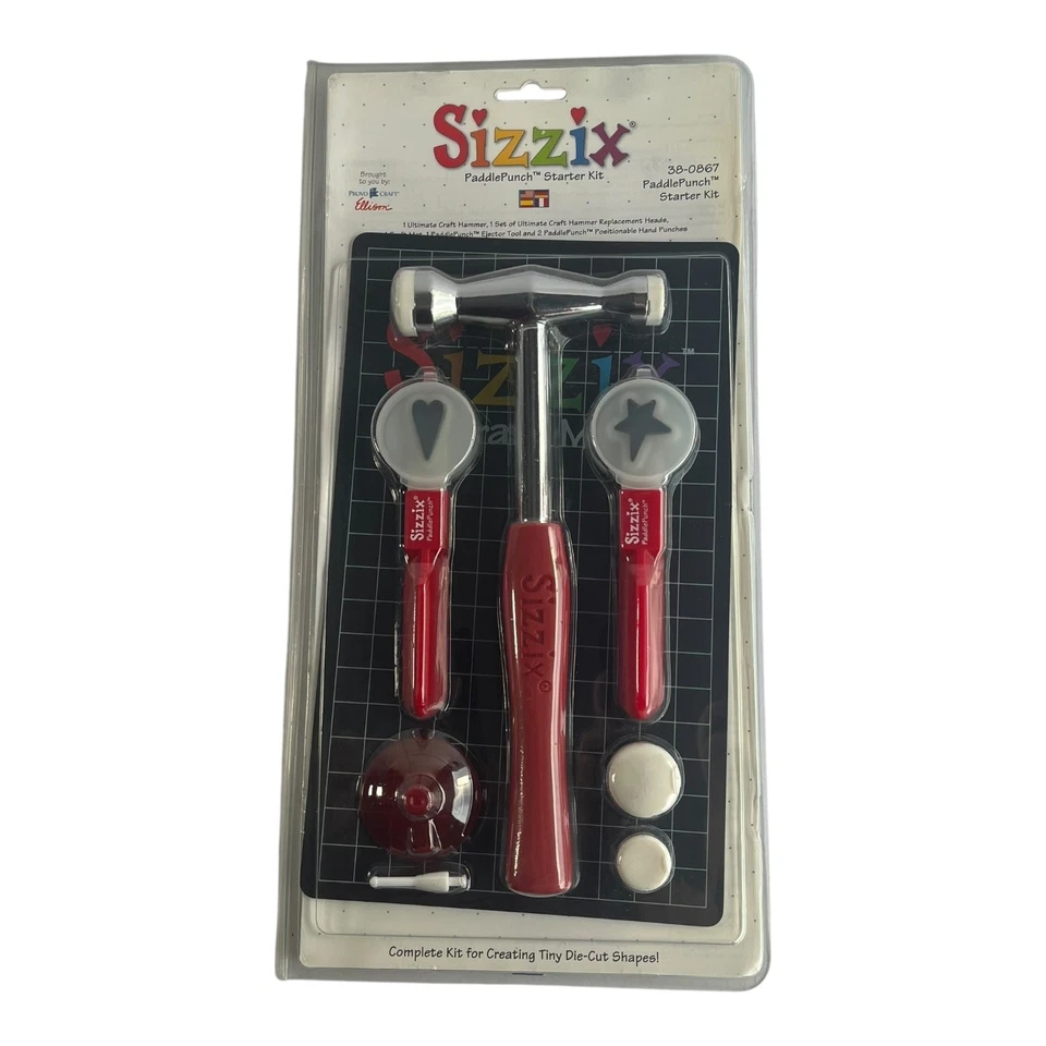 Sizzix Paddle Punch Starter Kit With 13 Extra Punches