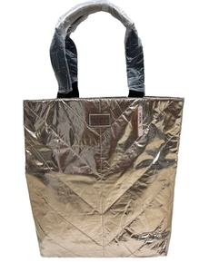 Bolso de Mano Victoria's Secret Oro Rosa Metal Acolchado Edición Limitada - Imagen 1 de 16